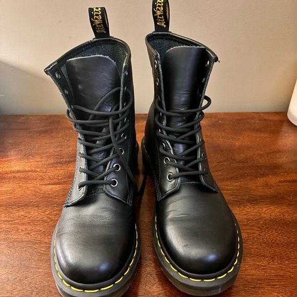 Dr. Martens Black Leather Boots - Picture 1 of 5